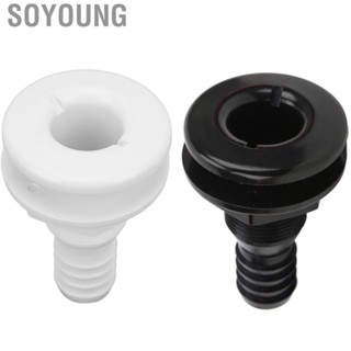 Soyoung Marine Thru Hull Fitting  1in Anticorrosion Impact Resistant Hose Connector for Boats