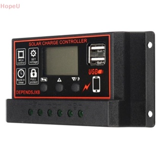 [HopeU] แผงควบคุมพลังงานแสงอาทิตย์ 10A-60A PWM12V 24V USB