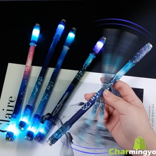 ปากกาเจลเล่นเกม กันลื่น หมุนได้สบาย สุ่มสี พร้อมไฟแฟลช Led ขนาด 0.5 มม.