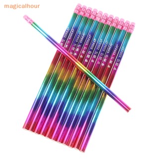 Magicalhour^^ ดินสอไม้ ป้องกันฝน เป็นมิตรกับสิ่งแวดล้อม สีสดใส 12 ชิ้น