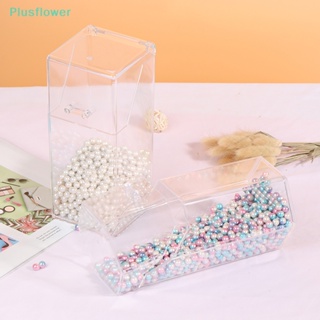 &lt;Plusflower&gt; ที่วางแปรงแต่งหน้า อะคริลิคใส พร้อมฝาครอบกันฝุ่น และไข่มุก ลดราคา