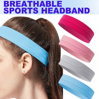 Men Women Sports Headband Sweat Sweatband Yoga Gym Running Elastic Hair Band