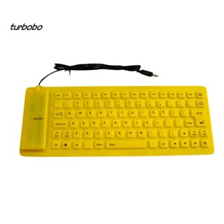 Turbobo คีย์บอร์ดซิลิโคน 85 คีย์ USB กันน้ํา แบบพับได้ สําหรับ PC แล็ปท็อป โน้ตบุ๊ก