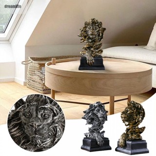 【DREAMLIFE】1 Pcs Lion Head Figurine Resin Lion Statue Home Decoration Desktop Ornaments