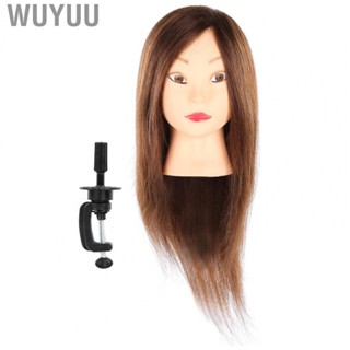 Wuyuu Cosmetology Doll Head  Mixed Real Hair Barber Shop Accessory Mannequin Durable Exquisite for Curling Heat Modeling Knitting Cutting