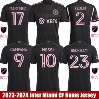 Si 2023-2024 เสื้อยืดลําลอง แขนสั้น พิมพ์ลาย Inter Miami Away Yedlin Messi Beckham Martinez Campana Jersey พลัสไซซ์