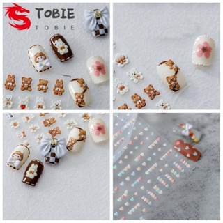 Tobie สติ๊กเกอร์ลายการ์ตูนกระต่ายน่ารักสําหรับตกแต่งเล็บ Diy