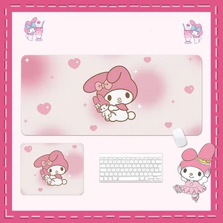Kam แผ่นรองเมาส์ กันน้ํา ขนาดใหญ่ 800 มม. X 300 มม. พิมพ์ลายการ์ตูน Sanrio Melody HD สําหรับตกแต่งโต๊ะคอมพิวเตอร์ สํานักงาน