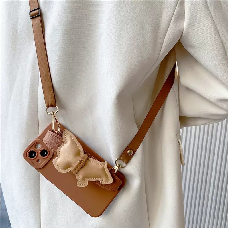 เคสโทรศัพท์มือถือนิ่ม ลายการ์ตูนสุนัข พร้อมสายคล้องคอ และที่ตั้งวาง สําหรับ Huawei Mate 20 30 40 40e