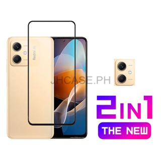 2 in 1 ฟิล์มกระจกนิรภัยกันรอยหน้าจอ เทอร์โบ สําหรับ Redmi Note 12R Pro Redmi 12 Note 12T Pro 12S 12 Pro 5G