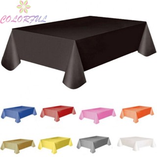 【COLORFUL】Table Cloth Decor Home Dining Table For Banquet Shower Wedding 1 PCS 280g