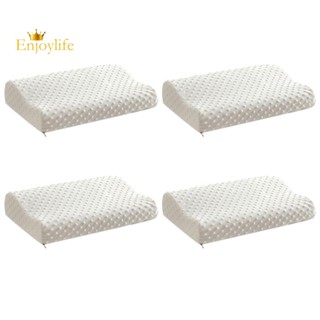 หมอนเมมโมรี่โฟม หมอนยางพารา หมอนนวดคอ หมอนนวด หมอนนวด 30X50 ซม. 4 ชิ้น
