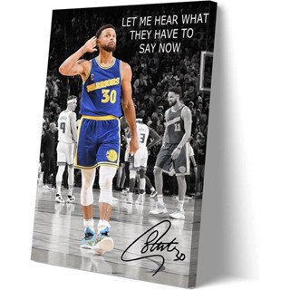 โปสเตอร์ผ้าใบ พิมพ์ลาย Stephen Curry Super Basketball Star ขนาดใหญ่ 24x16 ยูนเฟรม สําหรับตกแต่งผนังห้องนอนเด็กผู้ชาย และผู้หญิง