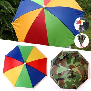 Foldable Sun Umbrella Hat Outdoor Head Strap Golf Fishing Camping Headwear Cap