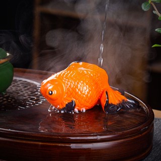 ชุดน้ําชา หินเปลี่ยนสี ใหม่ ถาดชาเซรามิค รูปปลาทอง เปลี่ยนสี…