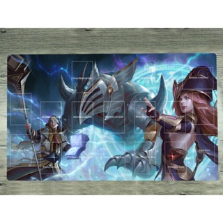 Yugioh Duel Playmat Aleister the Invoker &amp; Dark Magician Girl TCG แผ่นรองเมาส์ สําหรับเล่นเกม