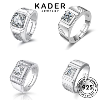 Kader Jewelry แหวนเงิน 925 ประดับเพชรโมอิส เรียบง่าย เครื่องประดับ สําหรับผู้ชาย M072