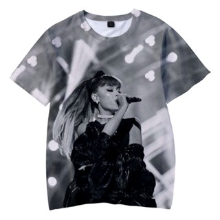 เสื้อยืด พิมพ์ลายนักร้อง Ariana Grande ยอดนิยม สไตล์สตรีท