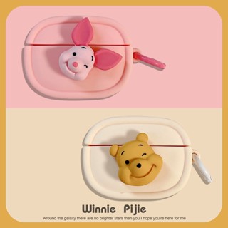 Pijie เคสหูฟังบลูทูธไร้สาย ซิลิโคน TPU นิ่ม ทรงวงรี ลายหมู Winnie Bear สีแคนดี้ สําหรับ AirPods 1 2 3 Gen Pro2 2022