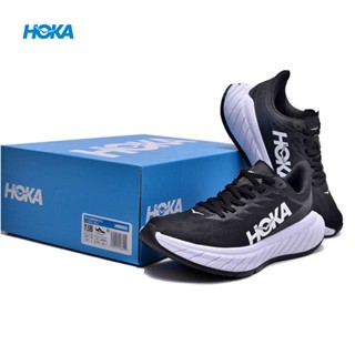 Hoka ONE ONE CARBON X2 รองเท้ากีฬา รองเท้าวิ่ง สีดํา สีขาว