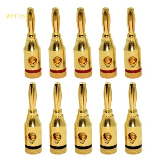 Weroyal ปลั๊กกล้วยเชื่อมต่อสายเคเบิล 0 16 4 มม. 10 ชิ้น