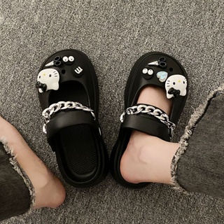 SELINE  รองเท้าแตะ รองเท้าแตะผู้หญิง crocs รองเท้าหัวโต รองเท้าผู้หญิง รองเท้าใส่ในบ้าน รองเท้าแตะผู้หญิงแฟชั่น 27Z23070105 ins สบาย รุ่นใหม่ Unique B21H0JE 37Z230910