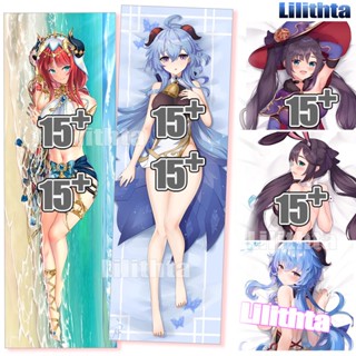 ปลอกหมอน พิมพ์ลายการ์ตูนอนิเมะ Dakimakura Genshin Impact Nilou Mona Ganyu Game แฮนด์เมด