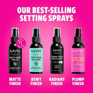 ✅พร้อมส่ง🌟แท้ มี 4สูตร NYX Makeup Setting Spray - Long-Lasting Vegan Formula