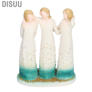 Disuu Resin Ornament  Figure Statue Hand Painted Art Craft for Office Bedroom Living Room