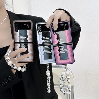 เคสโทรศัพท์มือถือ กันน้ํา พร้อมสายคล้อง สําหรับ Samsung Galaxy Z Flip4 Z Flip3 Ins Samsung Z Flip4 Z Flip3