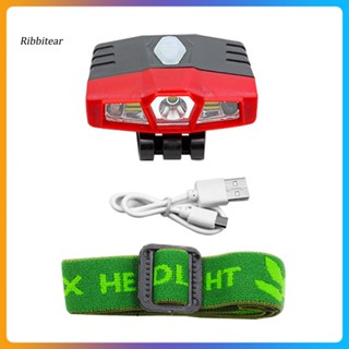 &lt;Ribbitear&gt; โคมไฟ Led COB ชาร์จสาย USB เซนเซอร์ สําหรับติดด้านหน้าหมวกตกปลา