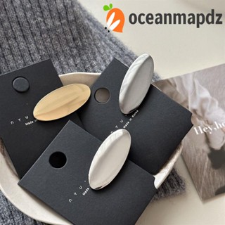 OCEANMAPDZ Ellipse กิ๊บติดผม กิ๊บติดผม ด้านข้าง สําหรับผู้หญิง ของขวัญโลหะเรียบ สําหรับผู้หญิง ปิ่นปักผม