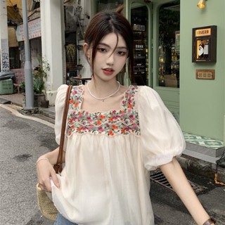 เสื้อเชิ้ต แต่งจับจีบ ปักลายลูกไม้ สําหรับผู้หญิง