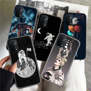 เคสโทรศัพท์มือถือแบบนิ่ม ลายนักบินอวกาศ ดวงจันทร์ C190 สําหรับ OPPO A12E A15 A15S A53S A55 A56 A53 A32 A16 A16S A54S A54 A8 A31