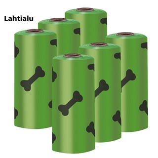 Lahtialu ถุงขยะ EPI แบบใช้แล้วทิ้ง ย่อยสลายได้ สําหรับสัตว์เลี้ยง สุนัข 6 ม้วน