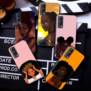 เคสโทรศัพท์มือถือแบบนิ่ม ลายเด็กผู้หญิงแอฟริกันอเมริกัน Afro Y8 สําหรับ Vivo Y30 Y50 Y31 Y51 Y53 Y55 Y55s Y69 Y71 Y81 Y81s Y91C Y95 Y93 Y91