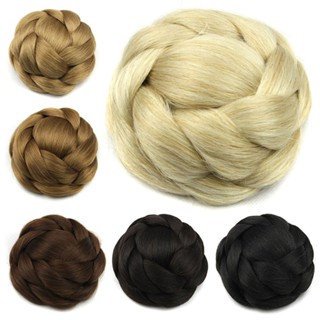 6 สี สังเคราะห์ผม บุญ โดนัท ลูกกลิ้ง กิ๊บติดผม ถัก Chignon สําหรับผู้หญิง