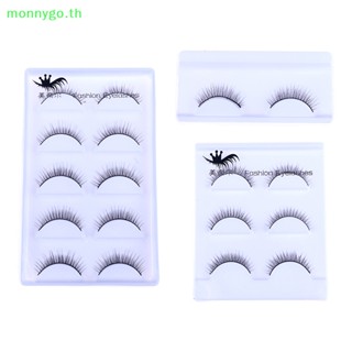 Monnygo ขนตาปลอม ขนมิงค์ 3D แบบใส 1 3 5 คู่ TH