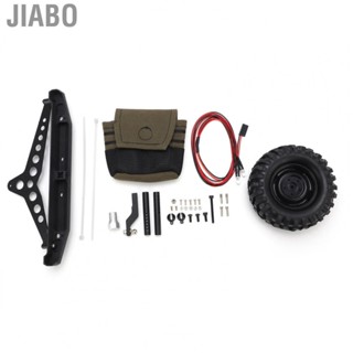 Jiabo RC Rear Bumper Spare Tire Set  Durable Non‑Destructive Installation for 1/10 Crawler