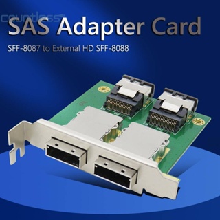 อะแดปเตอร์สายเคเบิ้ล SAS Mini SAS SFF-8087 2 พอร์ต เป็น SFF-8088 PCBA ตัวเมีย ✨ [countless.th]