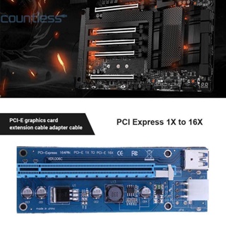 อะแดปเตอร์การ์ดแปลง PCIe PCI Express 16X สําหรับพอร์ตพาวเวอร์ซัพพลาย BTC Miner Bitcoin Mining PCI-E 6-Pin