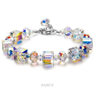 Fancy สร้อยข้อมือคริสตัลอเมทิสต์ธรรมชาติ หรูหรา เครื่องประดับ สําหรับผู้หญิง