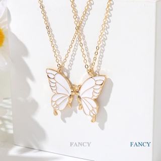 Fancy 2 ชิ้น / เซต มิตรภาพ สร้อยคอ เพื่อนที่ดีที่สุด ผีเสื้อ จับคู่ สร้อยคอ ของขวัญ สําหรับผู้หญิง