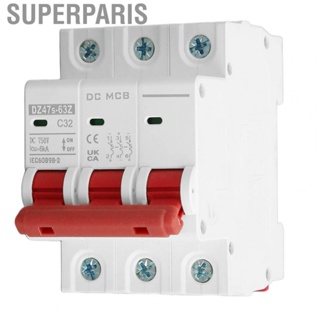 Superparis 3P Small Circuit Breaker DC750V Sturdy 6000A Breaking Ability for Solar PV System