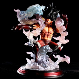 [New product in stock] One piece POP MAX snake man Lufei fourth gear Lufei cake island hand-run grass pirate group model OXS1