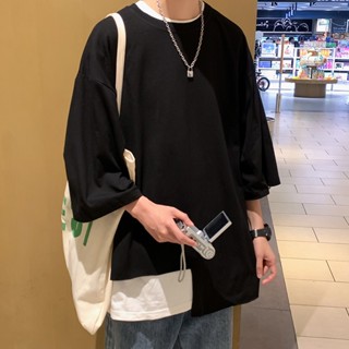 ใหม่ เสื้อแขนสั้น แบบเย็บติดกัน สองชิ้น สไตล์ฤดูร้อน สําหรับผู้ชาย