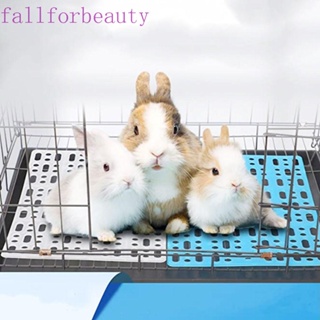 FALLFORBEAUTY แผ่นพลาสติกรองขากระต่าย ทรงสี่เหลี่ยมผืนผ้า ซักล้างได้ สําหรับ Dutch Pig Chinchilla Guinea Pig 1 ชิ้น