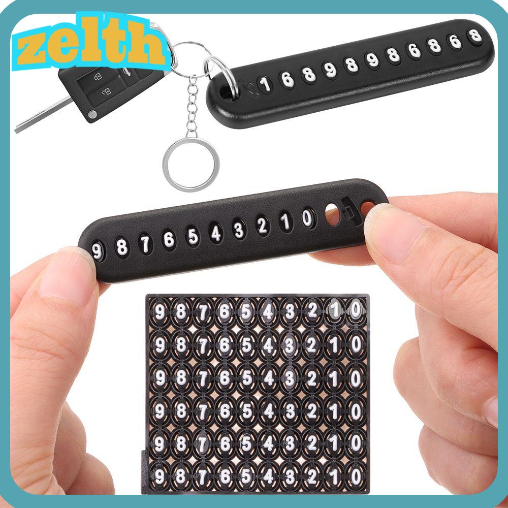 ZELTH พวงกุญแจ พร้อมป้ายทะเบียนโทรศัพท์ DIY แบบสร้างสรรค์