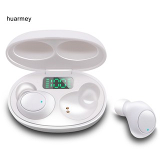 Huarmey ชุดหูฟังบลูทูธ 50 กันน้ํา ลดเสียงรบกวน พร้อมจอแสดงผล LED