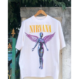 เสื้อยืดแขนสั้น ผ้าฝ้ายแท้ พิมพ์ลายหุ่นยนต์ NIRVANA NIRVANA Band Angel X Kongshan Ji สไตล์วินเทจ แฟชั่นเรโทร